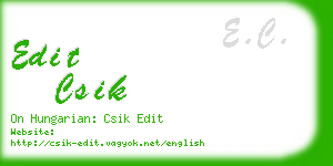 edit csik business card